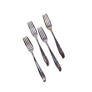 Vintage‎ Allure-Teatime Silverplate Dinner Forks Set 4 International Silver